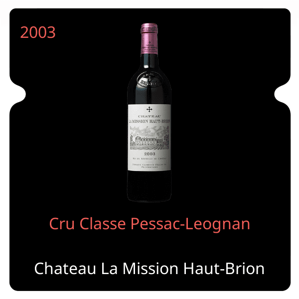 Mission Haut-Brion Cru Classe Pessac-Leognan 2003