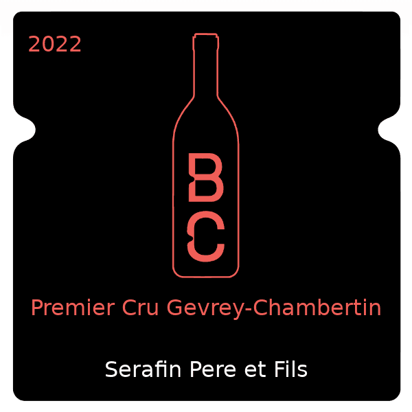 Serafin Pere et Fils Premier Cru Gevrey-Chambertin 2022