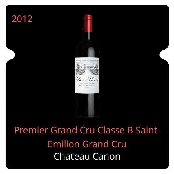 Canon Premier Grand Cru Classe B Saint-Emilion Grand Cru 2012