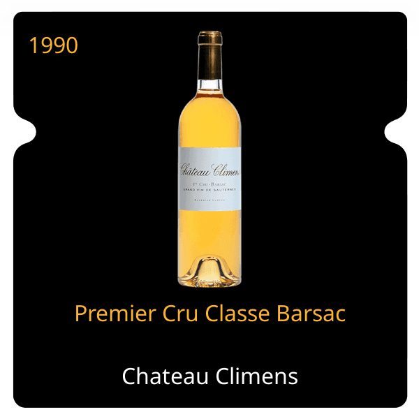 Climens Premier Cru Classe Barsac 1990