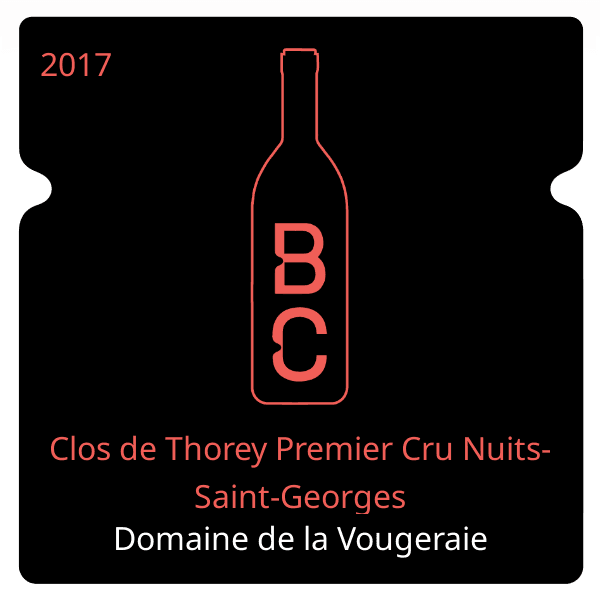 Vougeraie Clos de Thorey Premier Cru Nuits-Saint-Georges 2017