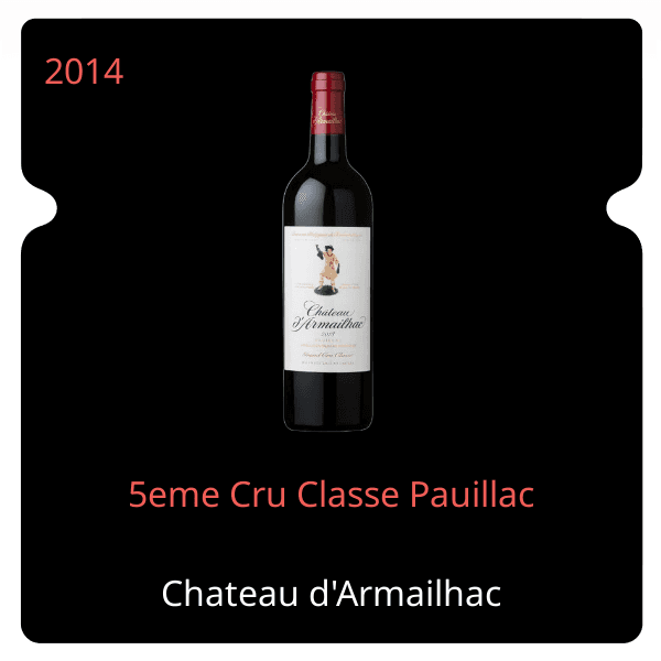 d'Armailhac 5eme Cru Classe Pauillac 2014