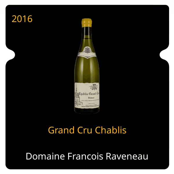 Francois Raveneau Grand Cru Chablis 2016
