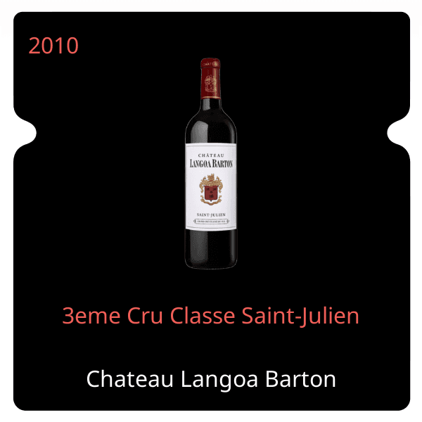 Langoa Barton 3eme Cru Classe Saint-Julien 2010