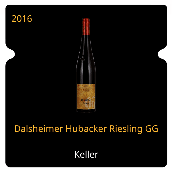 Keller Dalsheimer Hubacker Riesling GG 2016