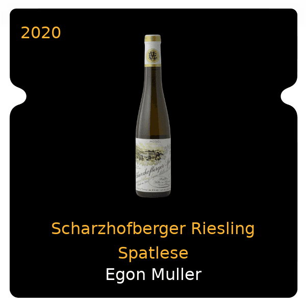 Egon Muller Scharzhofberger Riesling Spatlese 2020