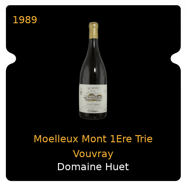Huet Moelleux Mont 1Ere Trie Vouvray 1989