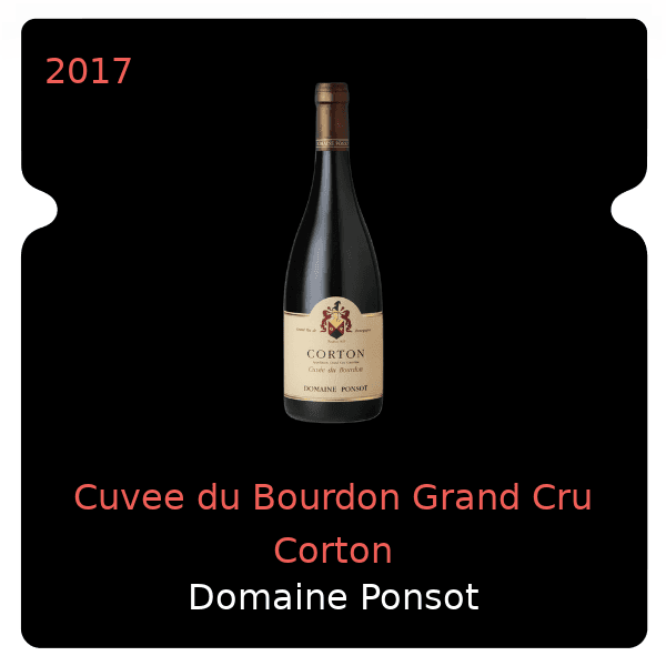 Ponsot Cuvee du Bourdon Grand Cru Corton 2017