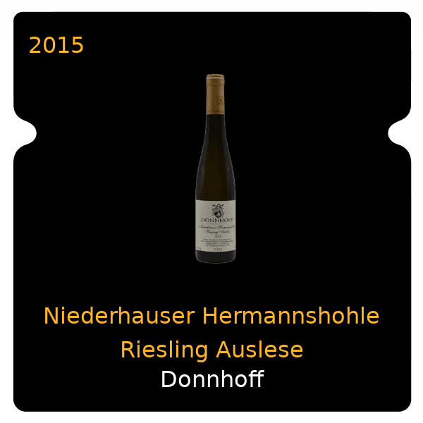 Donnhoff Niederhauser Hermannshohle Riesling Auslese 2015