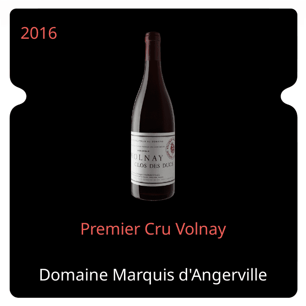 Marquis d'Angerville Premier Cru Volnay 2016