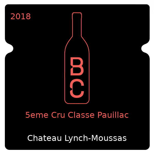 Lynch-Moussas 5eme Cru Classe Pauillac 2018