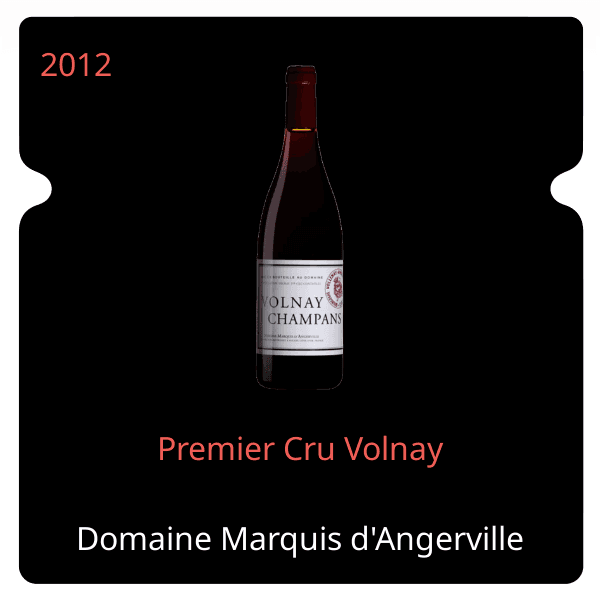 Marquis d'Angerville Premier Cru Volnay 2012