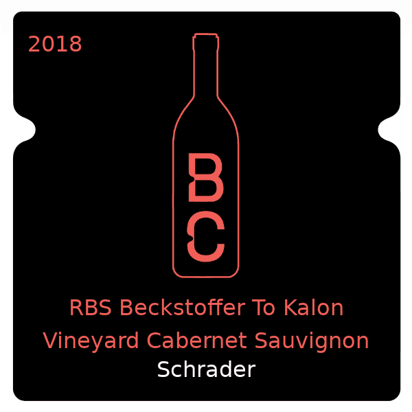 Schrader RBS Beckstoffer To Kalon Vineyard Cabernet Sauvignon Oakville 2018