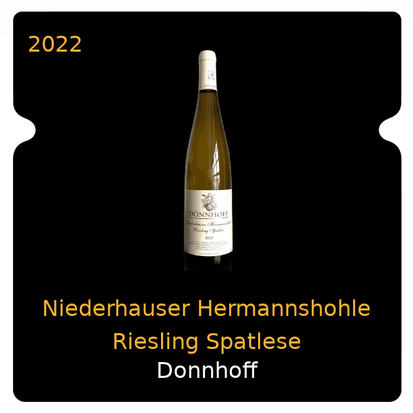 Donnhoff Niederhauser Hermannshohle Riesling Spatlese 2022