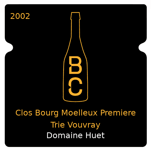 Huet Clos Bourg Moelleux Premiere Trie Vouvray 2002