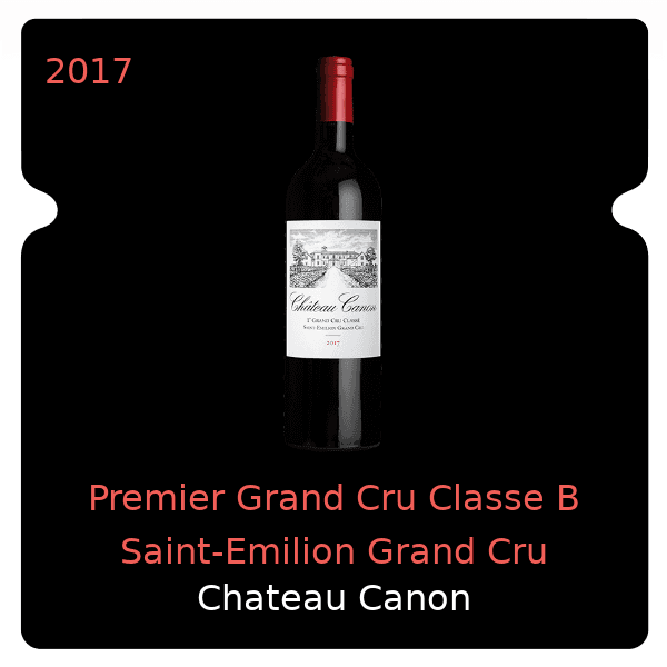 Canon Premier Grand Cru Classe B Saint-Emilion Grand Cru 2017