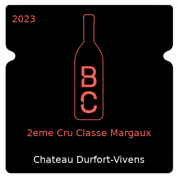 Durfort-Vivens 2eme Cru Classe Margaux 2023