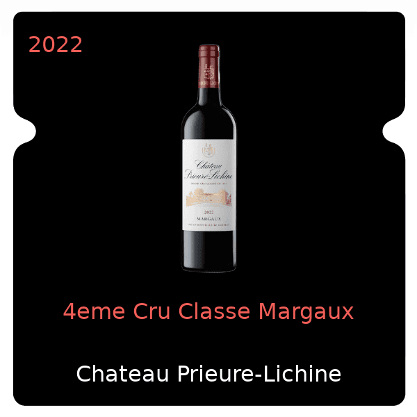 Prieure-Lichine 4eme Cru Classe Margaux 2022