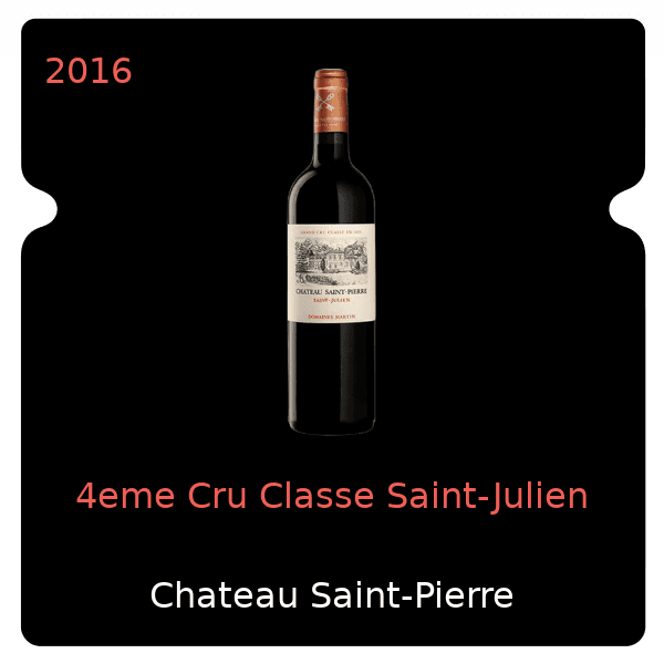 Saint-Pierre 4eme Cru Classe Saint-Julien 2016