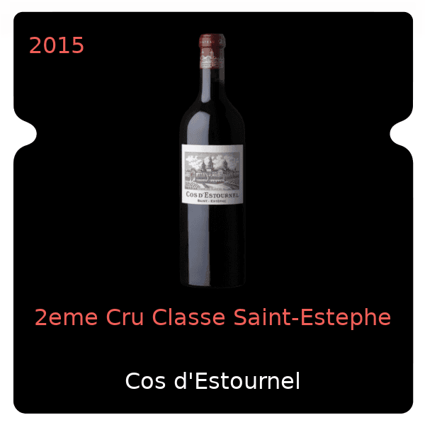 Cos d'Estournel 2eme Cru Classe Saint-Estephe 2015