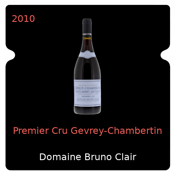 Bruno Clair Premier Cru Gevrey-Chambertin 2010