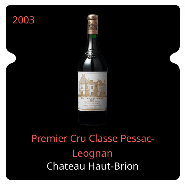 Haut-Brion Premier Cru Classe Pessac-Leognan 2003