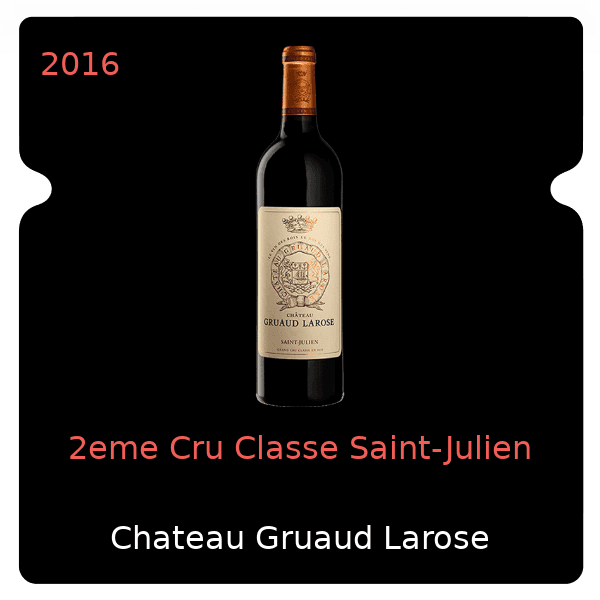 Gruaud Larose 2eme Cru Classe Saint-Julien 2016