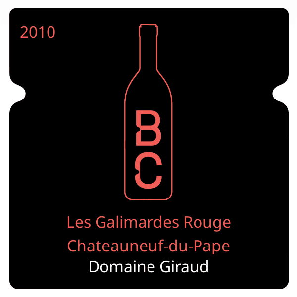 Giraud Les Galimardes Rouge Chateauneuf-du-Pape 2010