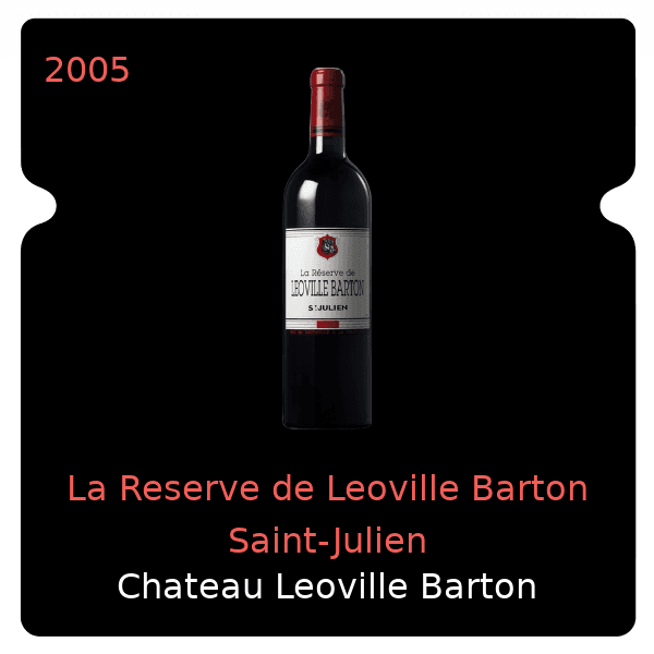 Leoville Barton La Reserve de Leoville Barton Saint-Julien 2005