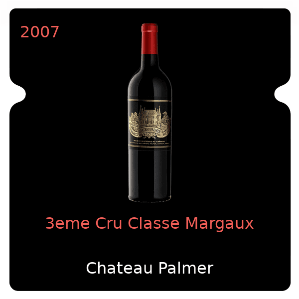 Palmer 3eme Cru Classe Margaux 2007