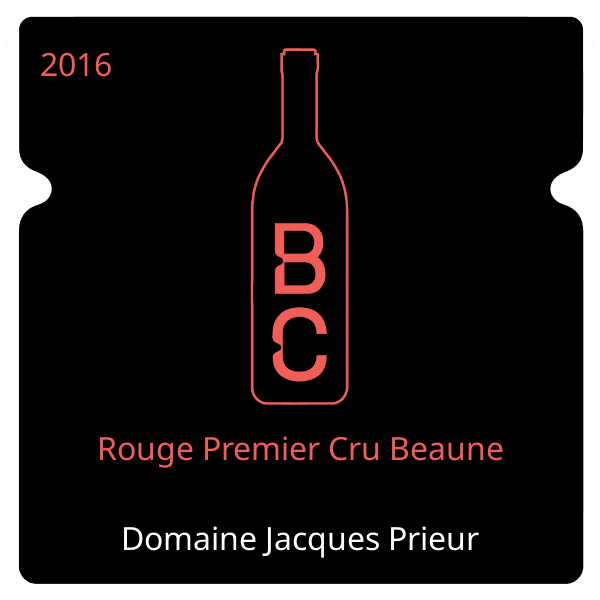 Jacques Prieur Rouge Premier Cru Beaune 2016