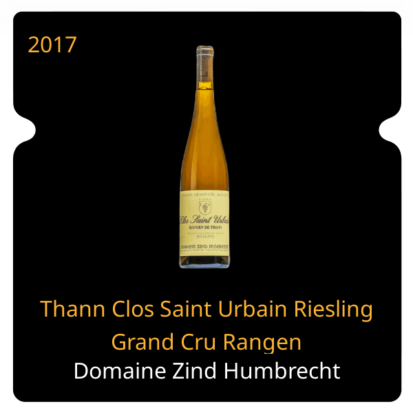 Zind Humbrecht Thann Clos Saint Urbain Riesling Grand Cru Rangen 2017