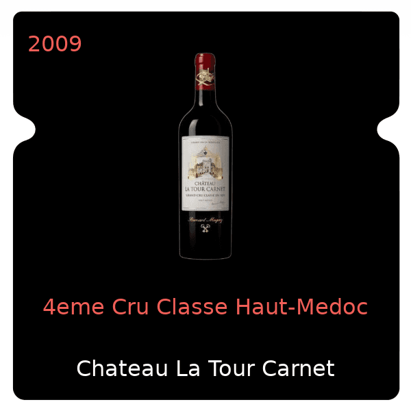 Tour Carnet 4eme Cru Classe Haut-Medoc 2009