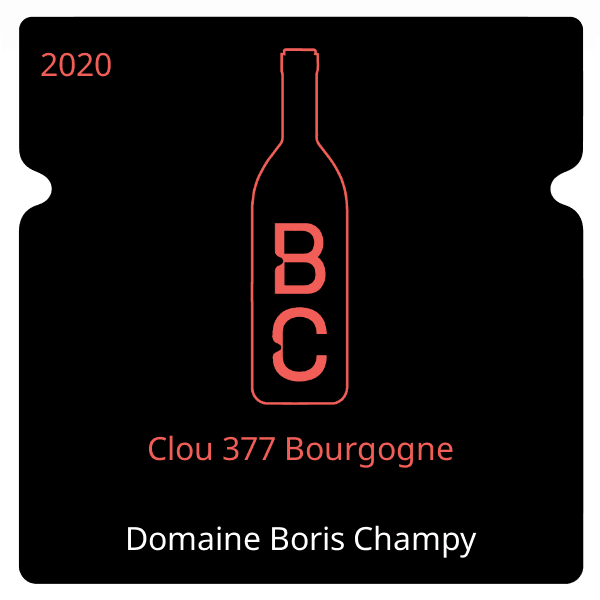 Boris Champy Clou 377 Bourgogne 2020