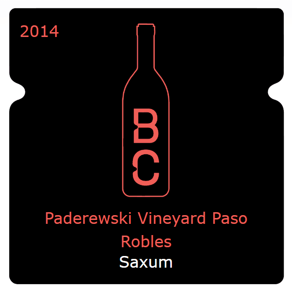 Saxum Paderewski Vineyard Paso Robles 2014