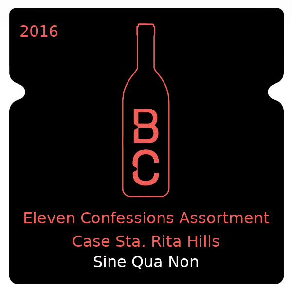 Sine Qua Non Eleven Confessions Assortment Case Sta. Rita Hills 2016