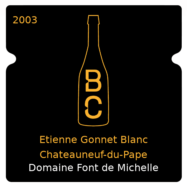 Michelot Etienne Gonnet Blanc Chateauneuf-du-Pape 2003