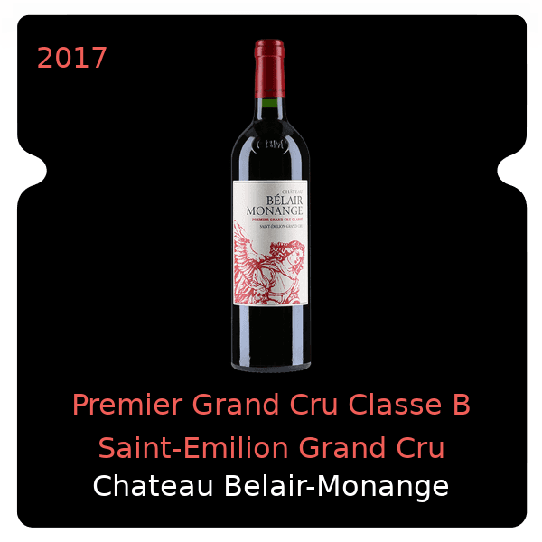 Belair-Monange Premier Grand Cru Classe B Saint-Emilion Grand Cru 2017