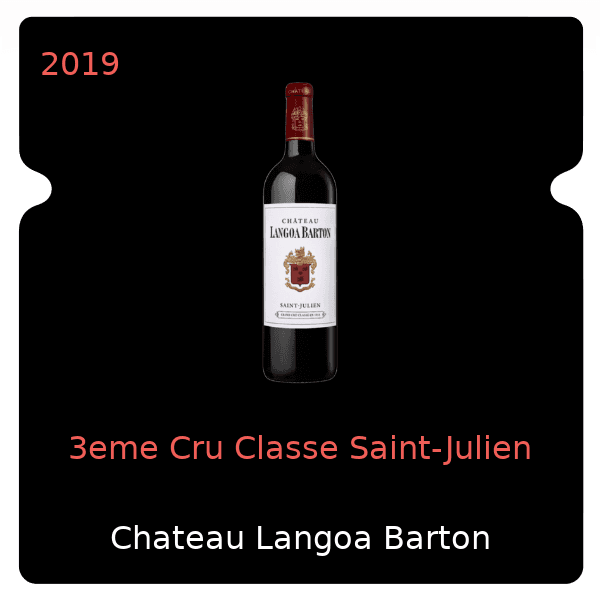 Langoa Barton 3eme Cru Classe Saint-Julien 2019