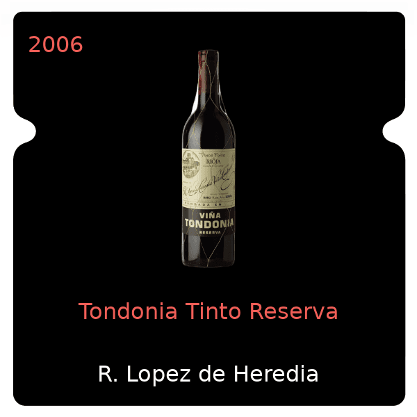 R. Lopez de Heredia Tondonia Tinto Reserva 2006