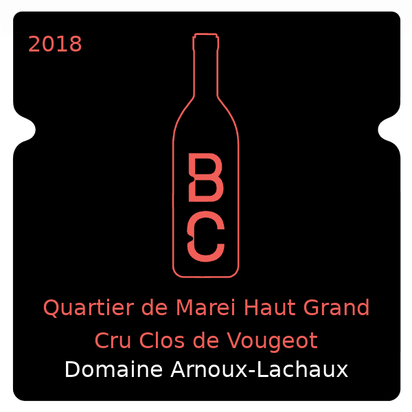 Arnoux-Lachaux Quartier de Marei Haut Grand Cru Clos de Vougeot 2018
