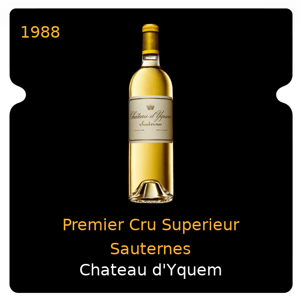 d'Yquem Premier Cru Superieur Sauternes 1988
