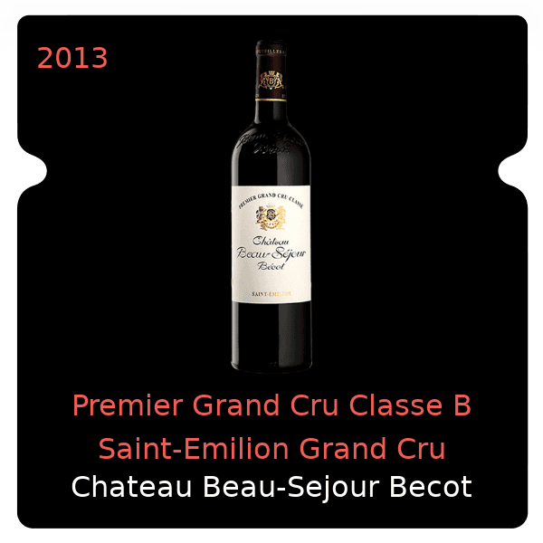Beau-Sejour Becot Premier Grand Cru Classe B Saint-Emilion Grand Cru 2013