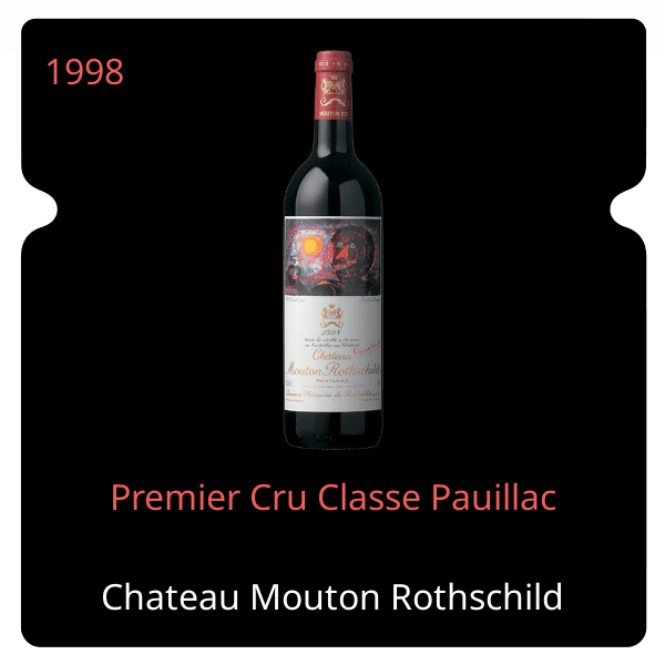 Mouton Rothschild Premier Cru Classe Pauillac 1998