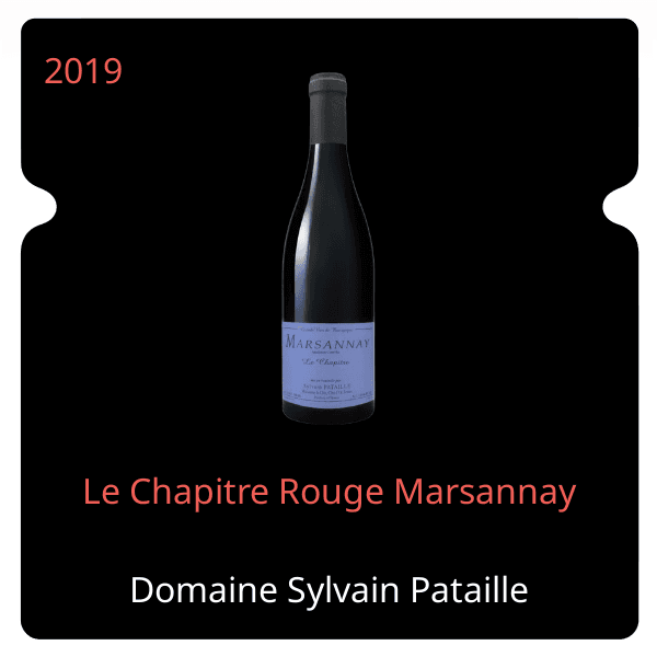 Sylvain Pataille Le Chapitre Rouge Marsannay 2019