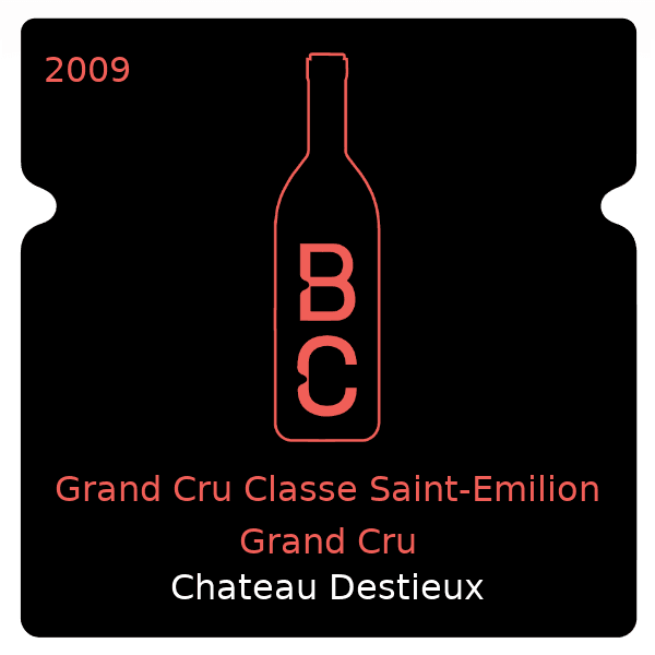 Destieux Grand Cru Classe Saint-Emilion Grand Cru 2009