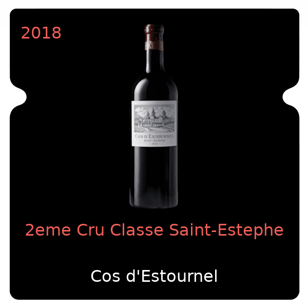 Cos d'Estournel 2eme Cru Classe Saint-Estephe 2018