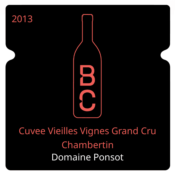 Ponsot Cuvee Vieilles Vignes Grand Cru Chambertin 2013