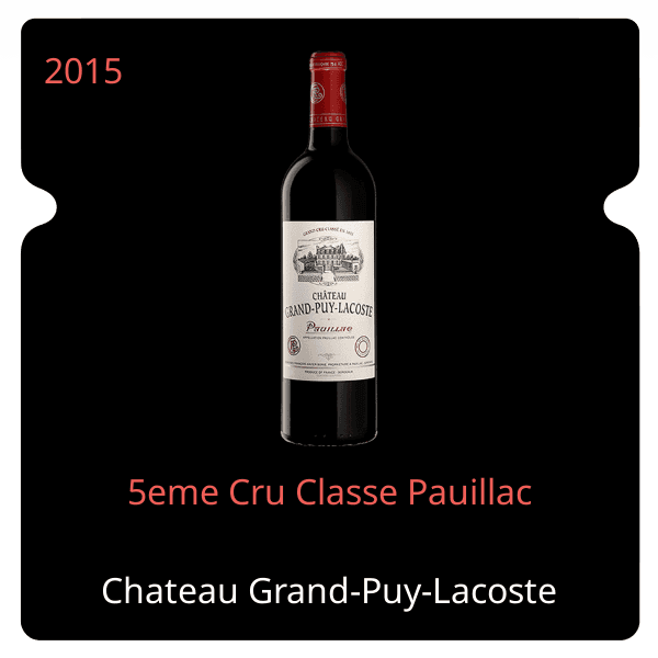Grand-Puy-Lacoste 5eme Cru Classe Pauillac 2015