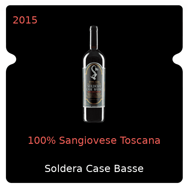 Soldera Case Basse 100% Sangiovese Toscana 2015